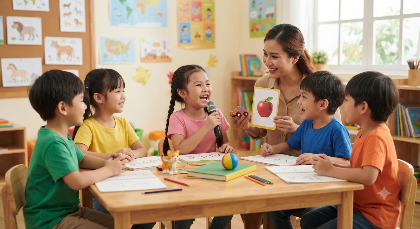 Tiếng Anh thiếu nhi: Tối ưu với lộ trình kết hợp nghe nói và từ vựng